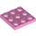 LEGO Fel roze Plaat 3 x 3 (11212)