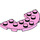 LEGO Fel roze Plaat 3 x 6 Ronde Halve Cirkel met Uitsparing (18646)