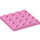LEGO Fel roze Plaat 4 x 4 (3031)