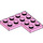 LEGO Fel roze Plaat 4 x 4 Hoek (2639)