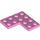 LEGO Bright Pink Plate 4 x 4 Corner (2639)