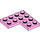 LEGO Bright Pink Plate 4 x 4 Corner (2639)