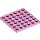 LEGO Leuchtendes Rosa Platte 6 x 6 (3958)