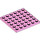 LEGO Fel roze Plaat 6 x 6 (3958)