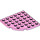 LEGO Fel roze Plaat 6 x 6 Rond Hoek (6003)