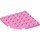 LEGO Fel roze Plaat 6 x 6 Ronde Hoek (6003)