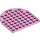 LEGO Fel roze Plaat 8 x 8 Rond Halve Cirkel (41948)