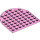LEGO Fel roze Plaat 8 x 8 Ronde Halve Cirkel (41948)