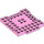 LEGO Leuchtend rosa Platte 8 x 8 x 0.7 mit Cutouts und Ledge (15624)