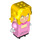 LEGO Bright Pink Princess Peach Figure with LCD Screens for Eyes and Chest (80731)