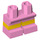 LEGO Bright Pink Short Legs with Yellow Stripe (16709 / 41879)