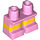 LEGO Bright Pink Short Legs with Yellow Stripe (16709 / 41879)