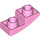 LEGO Fel roze Helling 1 x 2 Gebogen Omgekeerd (24201)