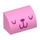 LEGO Leuchtend rosa Steigung 1 x 2 Gebogen mit Smiling Gesicht (37352 / 104558)