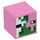 LEGO Leuchtend rosa Platz Minifigure Kopf mit Zombie Pigman Gesicht (21128 / 28278)