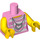 LEGO Bright Pink Striped Shirt and Heart Necklace Torso (973 / 88585)