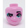 LEGO Klarrosa Sweet Mayhem Minidoll Huvud (44348 / 92198)