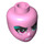 LEGO Leuchtend rosa Sweet Mayhem mit Angry Gesicht Minidoll Kopf (47687 / 92198)
