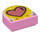 LEGO Bright Pink Tile 1 x 1 Half Oval with Heart (24246 / 69459)