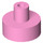 LEGO Fel roze Tegel 1 x 1 Ronde met Hollow Staaf (20482 / 31561)