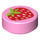 LEGO Leuchtend rosa Fliese 1 x 1 Runden mit Strawberry (15826 / 98138)
