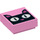 LEGO Bright Pink Tile 1 x 1 with Cat Face with Groove (3070 / 48268)
