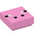 LEGO Bright Pink Tile 1 x 1 with Minecraft Pig Face Pattern with Groove (3070bpb78 / 17058)