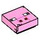 LEGO Bright Pink Tile 1 x 1 with Pixelated Pig Face with Groove (3070)