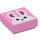 LEGO Bright Pink Tile 1 x 1 with Rabbit Face with Groove (3070 / 48269)