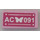 LEGO Bright Pink Tile 1 x 2 with &#039;AC&#039;, butterfly and &#039;091&#039; Sticker with Groove (3069)