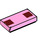 LEGO Fel roze Tegel 1 x 2 met Brown Squares met groef (3069 / 66775)