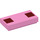 LEGO Bright Pink Tile 1 x 2 with Brown Squares with Groove (3069 / 66775)