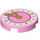 LEGO Rosa brillante Plana 2 x 2 Circular con Clock con sujeción de espiga inferior (14769 / 24888)