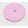 LEGO Bright Pink Tile 2 x 2 Round with Cushion with Gold Button Sticker with &quot;X&quot; Bottom (4150)
