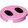 LEGO Bright Pink Tile 2 x 2 Round with Pig Nose Decoration with Bottom Stud Holder (14769 / 39128)