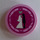 LEGO Bright Pink Tile 2 x 2 Round with Wedding Sticker with &quot;X&quot; Bottom (4150)