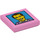 LEGO Bright Pink Tile 2 x 2 with Photo Frame with Groove (3068 / 20855)