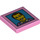 LEGO Leuchtend rosa Fliese 2 x 2 mit Photo Rahmen mit Nut (3068 / 20855)
