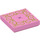 LEGO Rosa brillante Piastrella 2 x 2 con Pillow con Golden Accents con scanalatura (3068 / 47111)