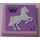 LEGO Fel roze Tegel 2 x 2 met Wit Paard Facing Rechtsaf Sticker met groef (3068)