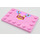 LEGO Bright Pink Tile 4 x 6 with Studs on 3 Edges with &#039;Robin&#039; Sticker (6180)