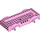 LEGO Bright Pink Vehicle Base 8 x 16 x 2.5 with 3 Holes with Same Color Wheel Holders (18937)