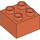 LEGO Leuchtendes rötliches Orange Duplo Backstein 2 x 2 (3437 / 89461)