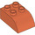 LEGO Leuchtendes rötliches Orange Duplo Backstein 2 x 3 mit Gebogenes Oberteil (2302)