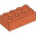 LEGO Leuchtendes rötliches Orange Duplo Backstein 2 x 4 (3011 / 31459)