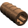 LEGO Brown Axle Connector (Ridged with &#039;+&#039; Hole)
