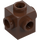 LEGO Brown Brick 1 x 1 with Studs on Four Sides (4733)