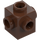 LEGO Brown Brick 1 x 1 with Studs on Four Sides (4733)