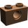 LEGO marron Brique 1 x 2 avec Trou (3700)