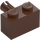 LEGO Brown Brick 1 x 2 with Pin without Bottom Stud Holder (2458)